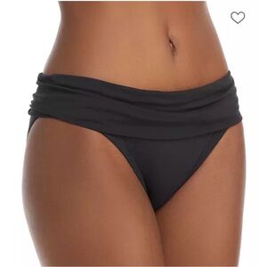 NWT La Blanca Shirred Hipster Women's Black Swim Bottom